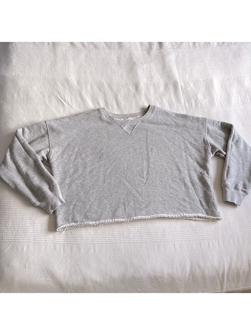 SIMON Miller Cropped Cotton Sweatshirt Size Small